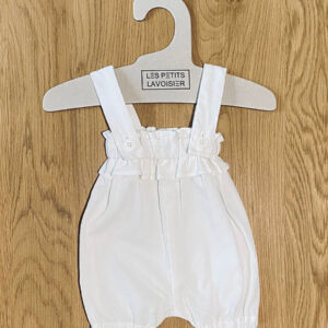 Salopette BERENICE blanc - 6 mois