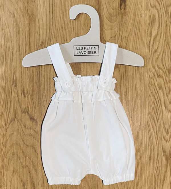 Salopette BERENICE blanc - 6 mois