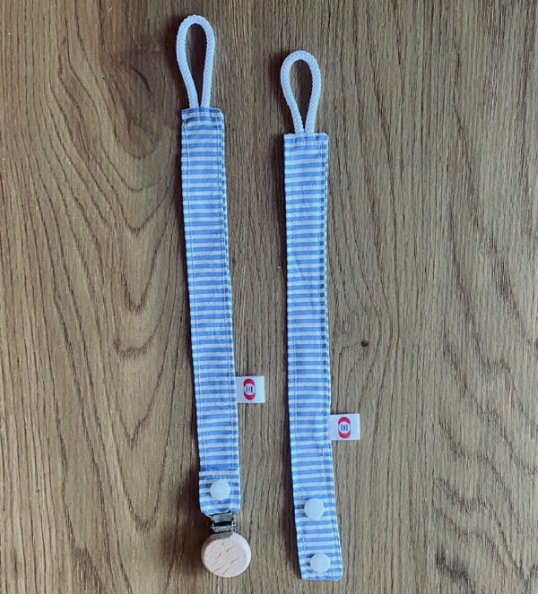 Coffret Naissance Salopette BERENICE blanc et bleu rayé - 12 mois – Image 4