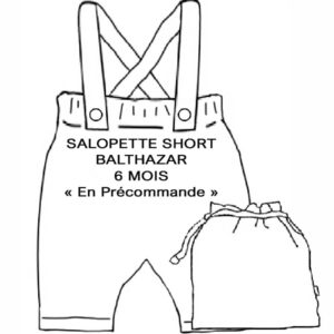 Salopette short BALTHAZAR - 6 mois