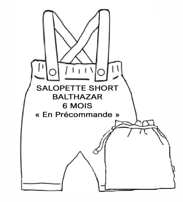 Salopette short BALTHAZAR - 6 mois
