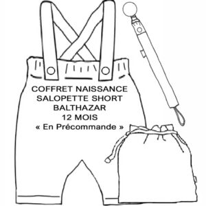 Coffret Naissance Salopette short BALTHAZAR - 12 mois