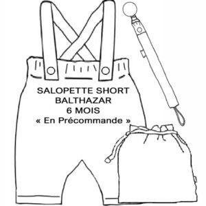 Coffret Naissance Salopette short BALTHAZAR - 6 mois