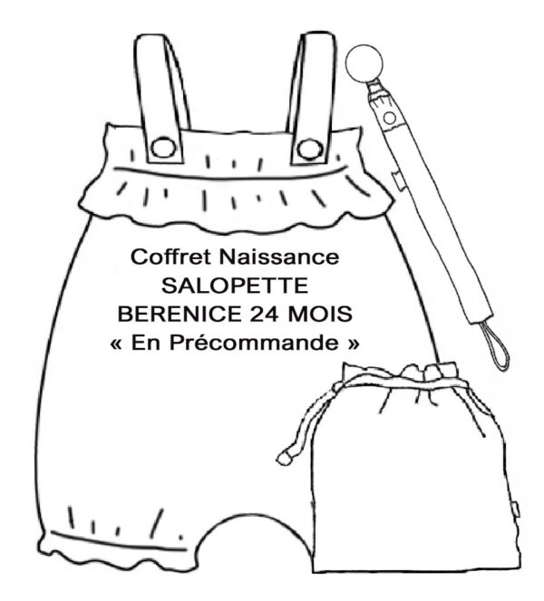 Coffret Naissance Salopette BERENICE - 24 mois