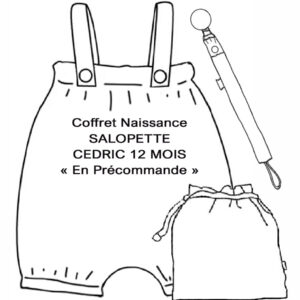 Coffret Naissance Salopette CEDRIC - 12 mois