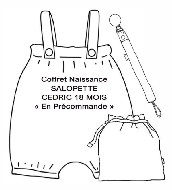 Coffret Naissance Salopette CEDRIC - 18 mois