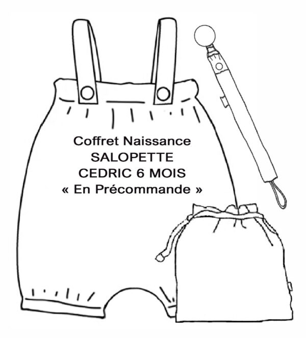 Coffret Naissance Salopette CEDRIC - 6 mois