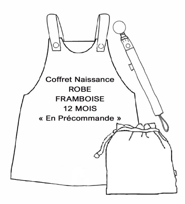 Coffret Naissance Robe FRAMBOISE - 12 mois