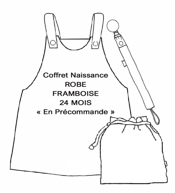 Coffret Naissance Robe FRAMBOISE - 24 mois