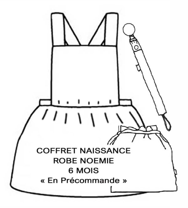 Coffret Naissance Robe NOEMIE - 6 mois